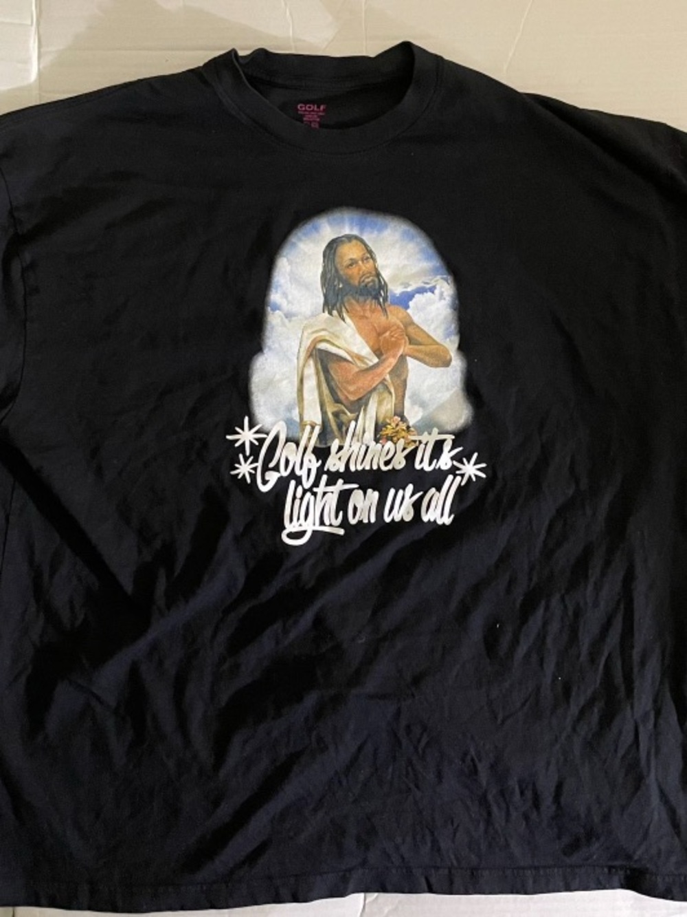 Golf Wang Shirt Mens XXL Black Tyler The Creator golf Shines Light On Us All Tee